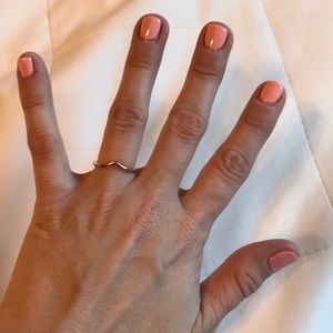 Pandora rose gold polished wishbone ring 4.5